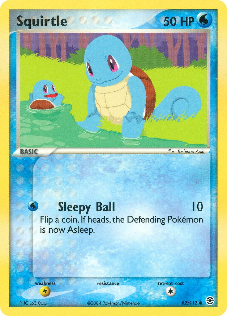 Squirtle 082/112 — EX FireRed & LeafGreen (English Pokémon TCG card)