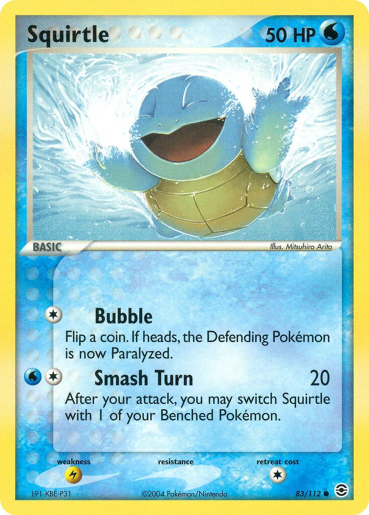Squirtle 083/112 — EX FireRed & LeafGreen (English Pokémon TCG card)