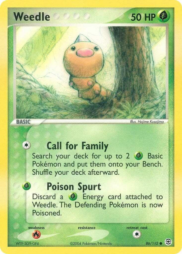 Weedle 086/112 — EX FireRed & LeafGreen (English Pokémon TCG card)