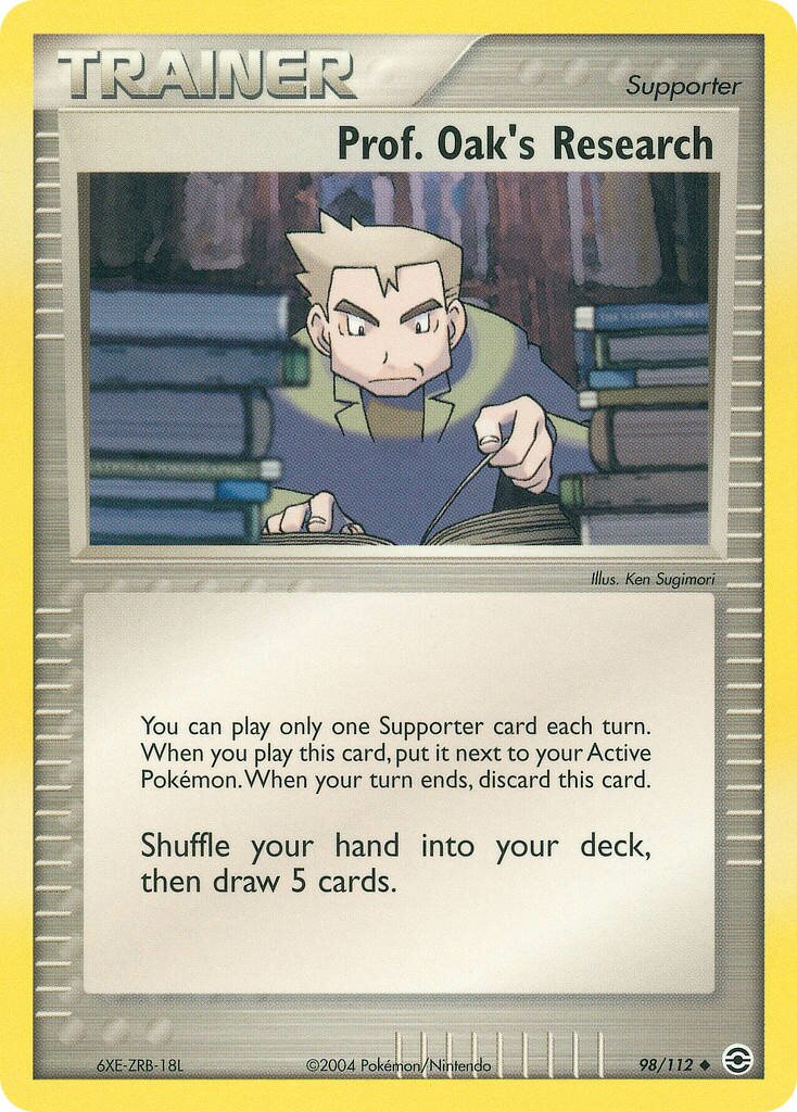 Prof. Oak's Research 098/112 — EX FireRed & LeafGreen (English Pokémon TCG card)
