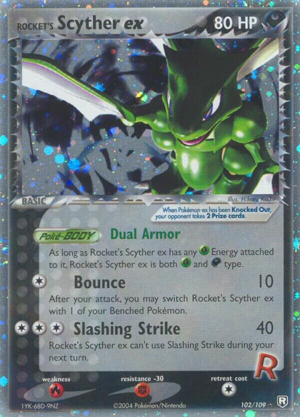 Rocket's Scyther ex 102/109 — EX Team Rocket Returns (English Pokémon TCG card)