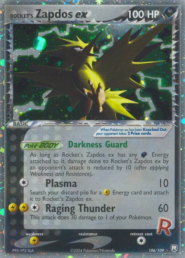 Rocket's Zapdos ex 106/109 — EX Team Rocket Returns (English Pokémon TCG card)
