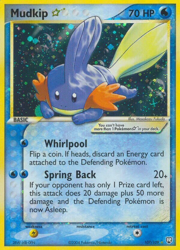 Mudkip ☆ 107/109 — EX Team Rocket Returns (English Pokémon TCG card)