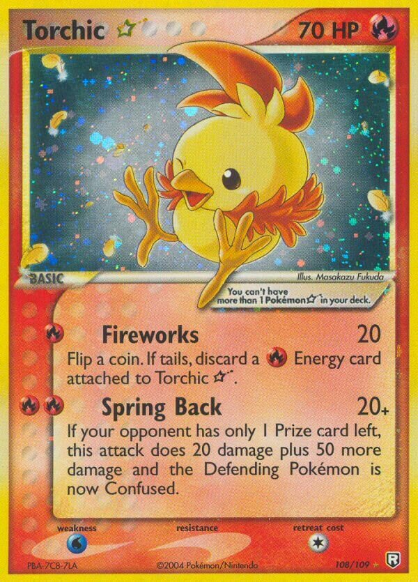 Torchic ☆ 108/109 — EX Team Rocket Returns (English Pokémon TCG card)