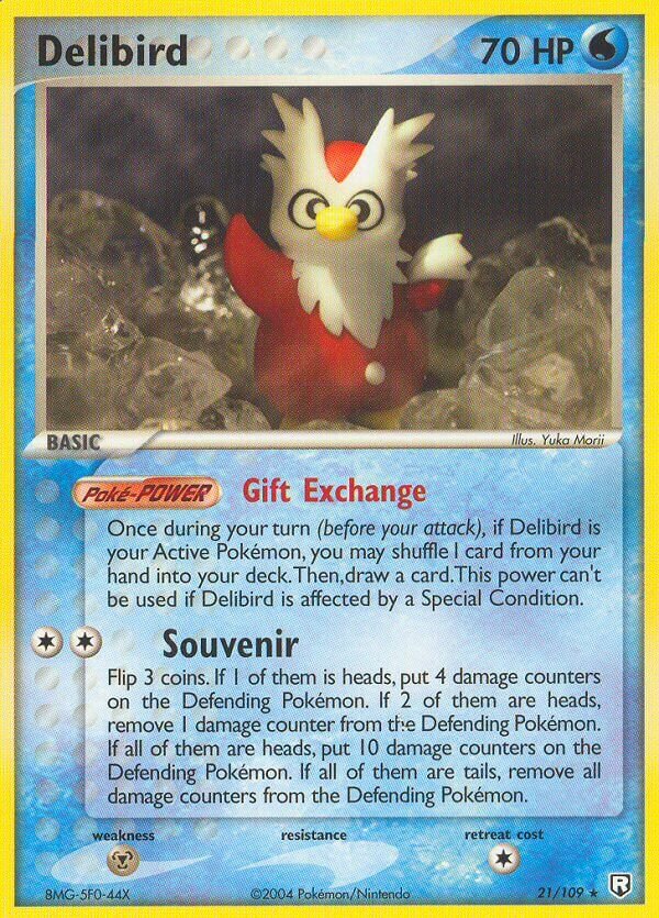 Delibird 021/109 — EX Team Rocket Returns (English Pokémon TCG card)