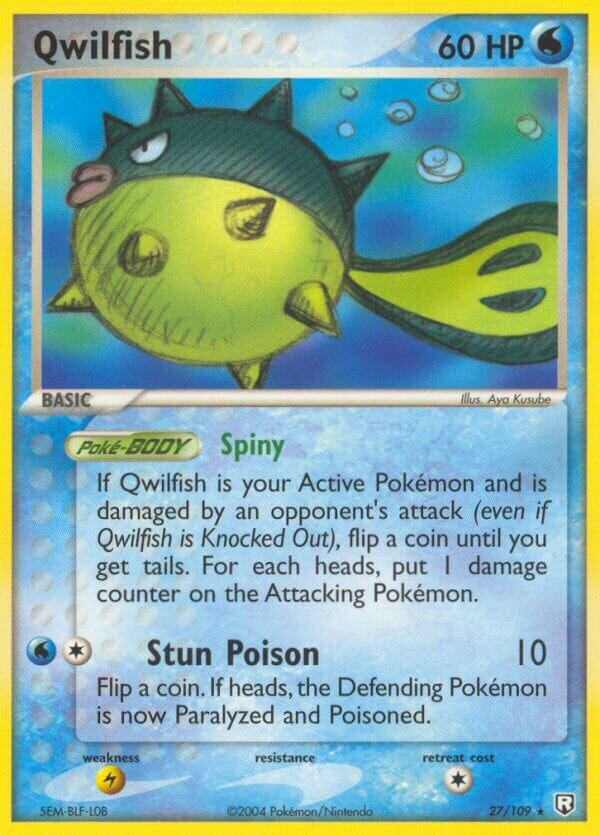 Qwilfish 027/109 — EX Team Rocket Returns (English Pokémon TCG card)
