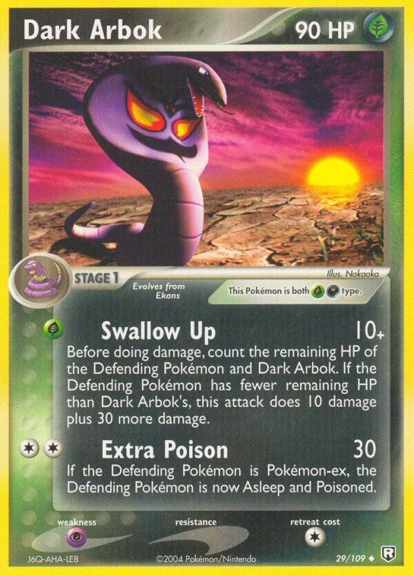 Dark Arbok 029/109 — EX Team Rocket Returns (English Pokémon TCG card)