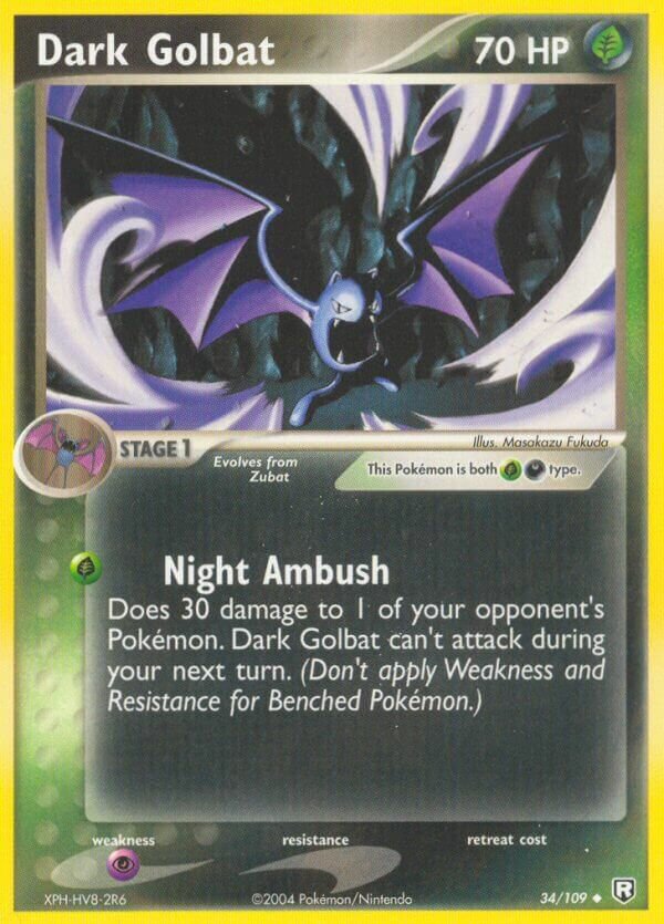 Dark Golbat 034/109 — EX Team Rocket Returns (English Pokémon TCG card)