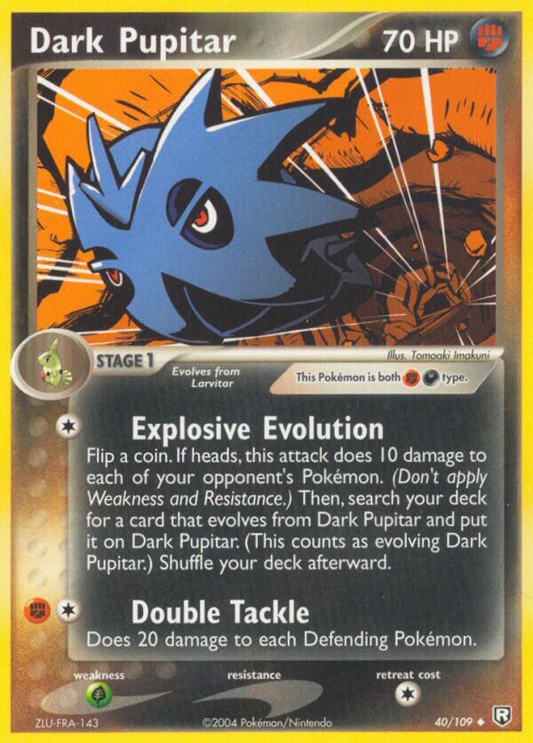 Dark Pupitar 040/109 — EX Team Rocket Returns (English Pokémon TCG card)