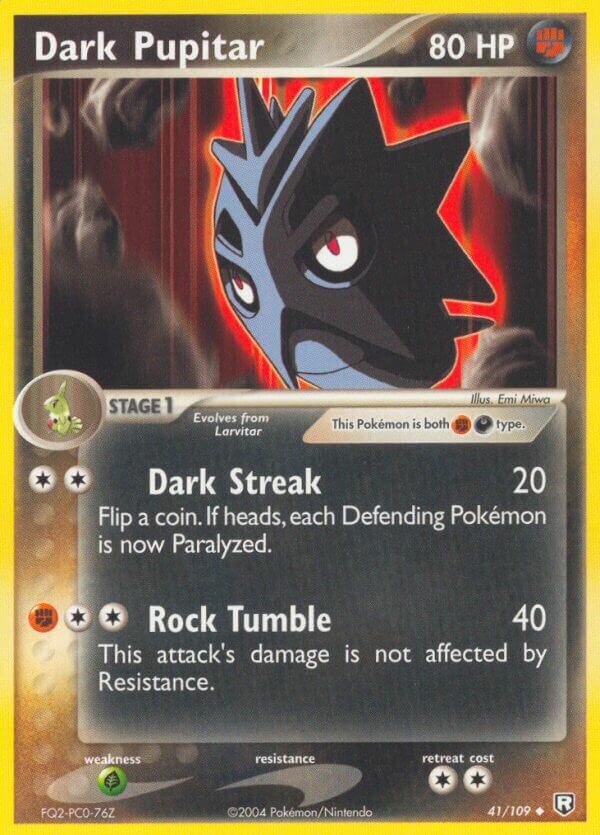 Dark Pupitar 041/109 — EX Team Rocket Returns (English Pokémon TCG card)