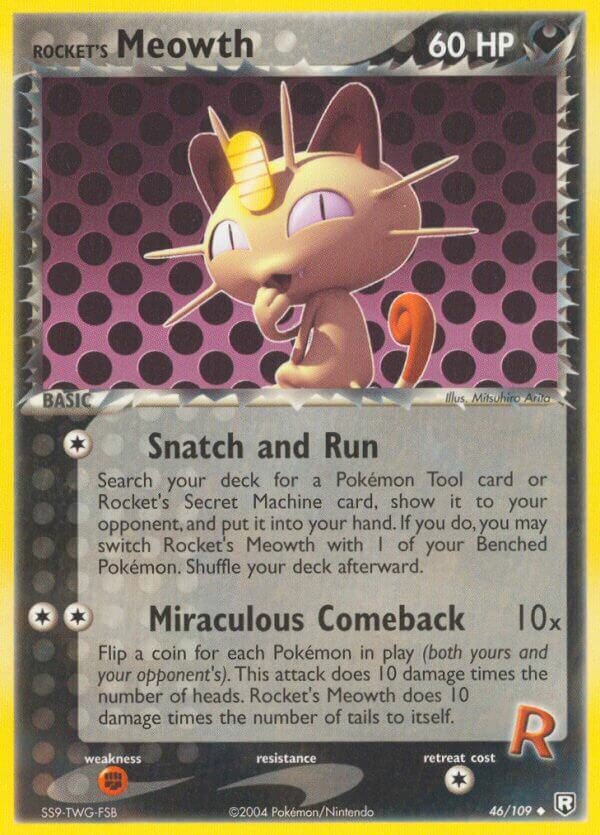 Rocket's Meowth 046/109 — EX Team Rocket Returns (English Pokémon TCG card)