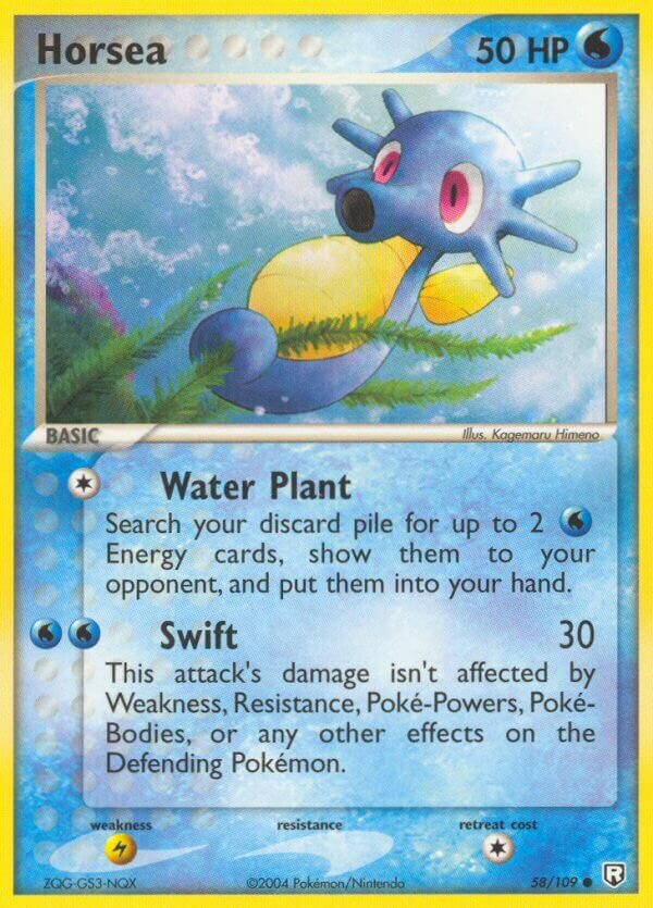 Horsea 058/109 — EX Team Rocket Returns (English Pokémon TCG card)