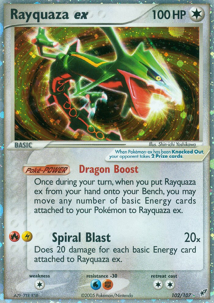 Rayquaza ex 102/107 — EX Deoxys (English Pokémon TCG card)