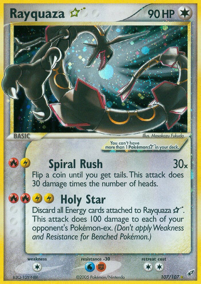 Rayquaza ☆ 107/107 — EX Deoxys (English Pokémon TCG card)