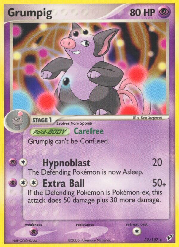 Grumpig 032/107 — EX Deoxys (English Pokémon TCG card)