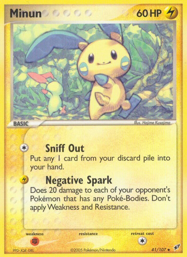 Minun 041/107 — EX Deoxys (English Pokémon TCG card)