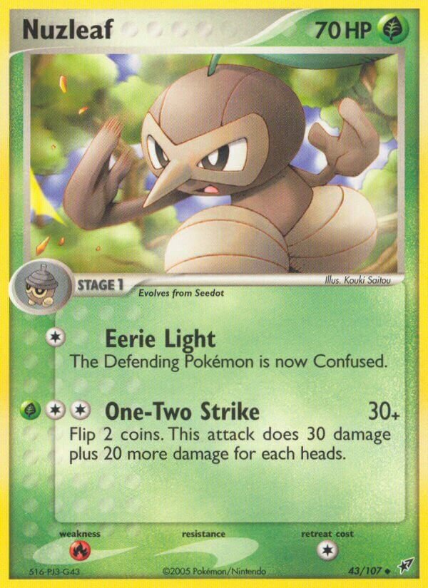 Nuzleaf 043/107 — EX Deoxys (English Pokémon TCG card)
