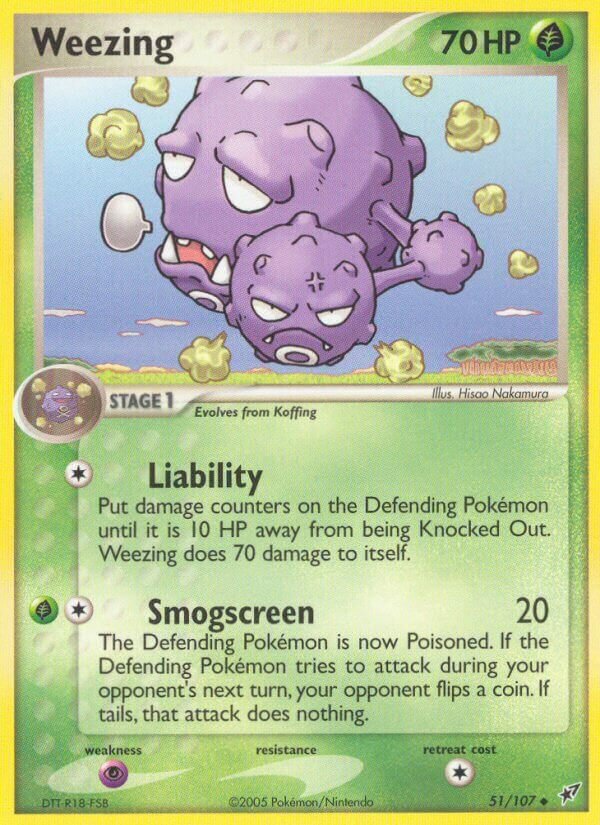 Weezing 051/107 — EX Deoxys (English Pokémon TCG card)