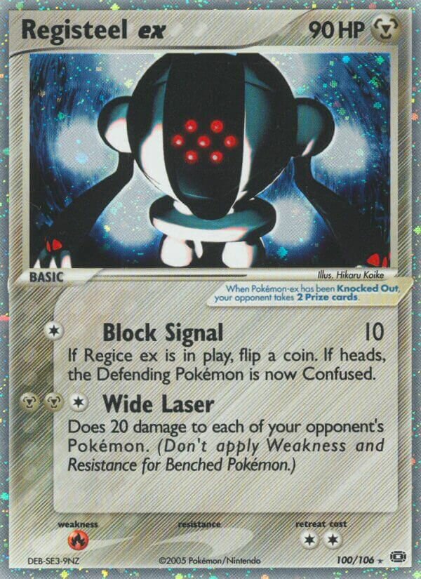 Registeel ex 100/107 — EX Emerald (English Pokémon TCG card)