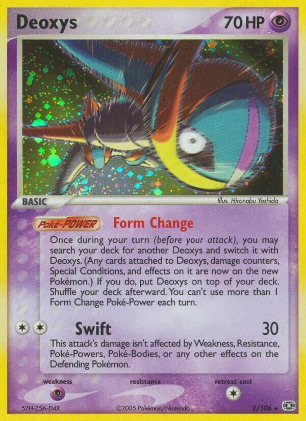 Deoxys 002/107 — EX Emerald (English Pokémon TCG card)