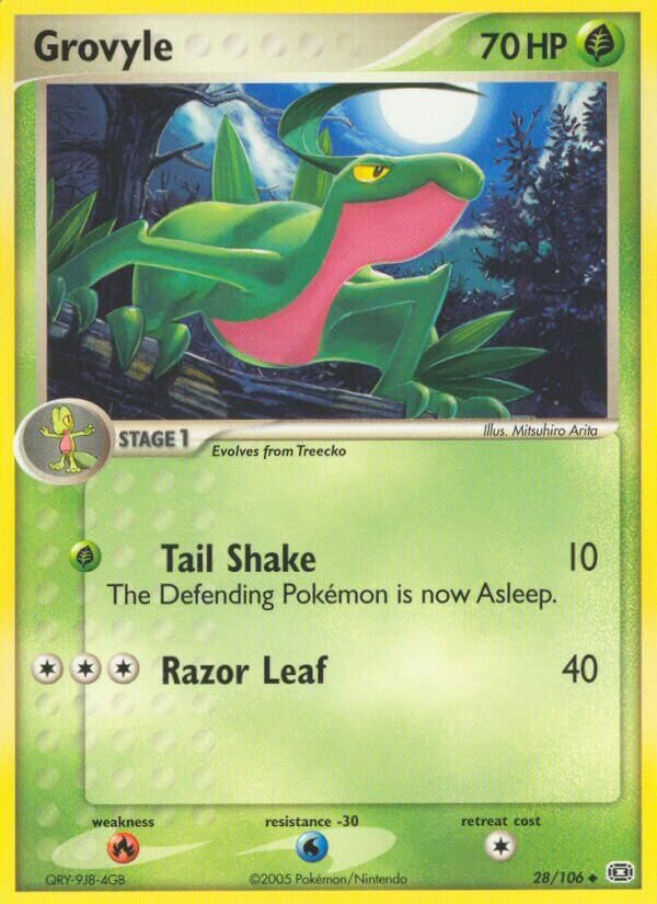 Grovyle 028/107 — EX Emerald (English Pokémon TCG card)