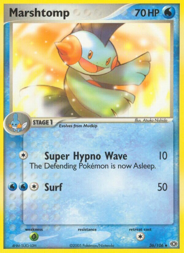 Marshtomp 036/107 — EX Emerald (English Pokémon TCG card)