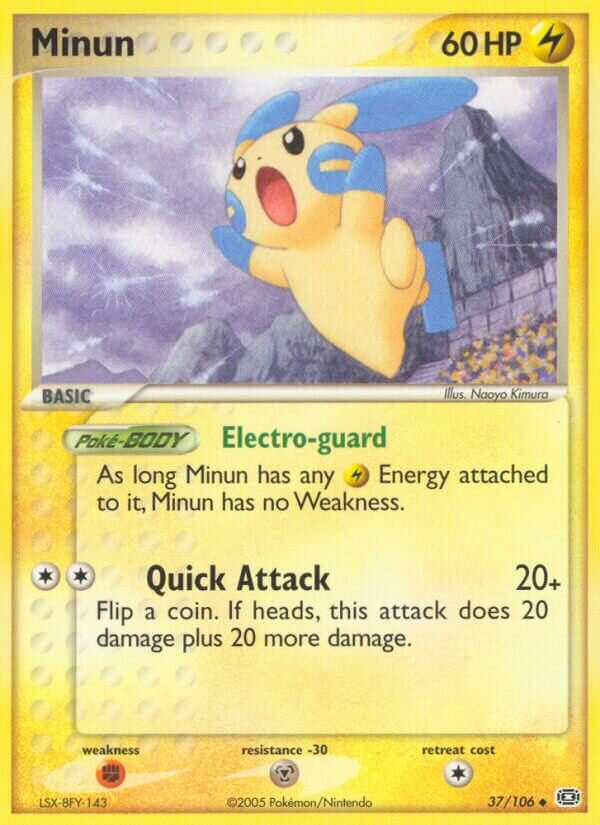 Minun 037/107 — EX Emerald (English Pokémon TCG card)