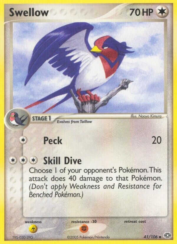 Swellow 041/107 — EX Emerald (English Pokémon TCG card)