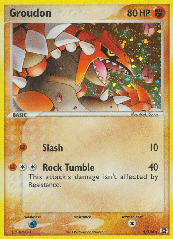 Groudon 005/107 — EX Emerald (English Pokémon TCG card)