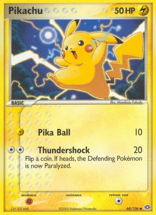 Pikachu 060/107 — EX Emerald (English Pokémon TCG card)