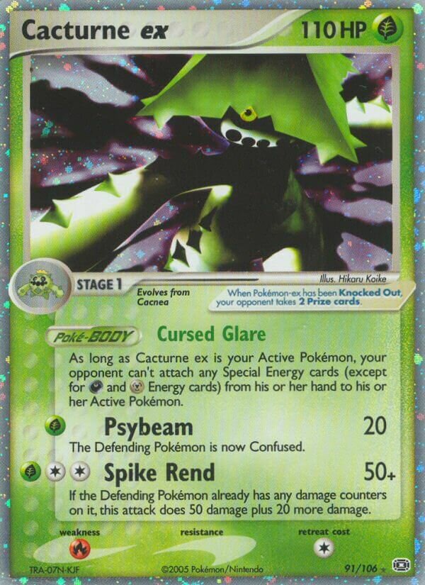 Cacturne ex 091/107 — EX Emerald (English Pokémon TCG card)