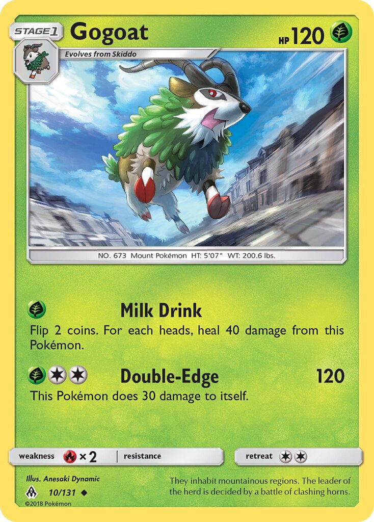 Gogoat 010/131 — Forbidden Light (English Pokémon TCG card)