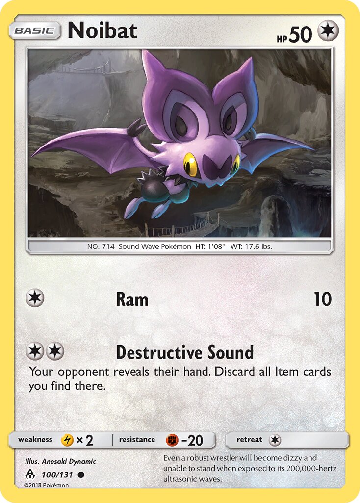 Noibat 100/131 — Forbidden Light (English Pokémon TCG card)