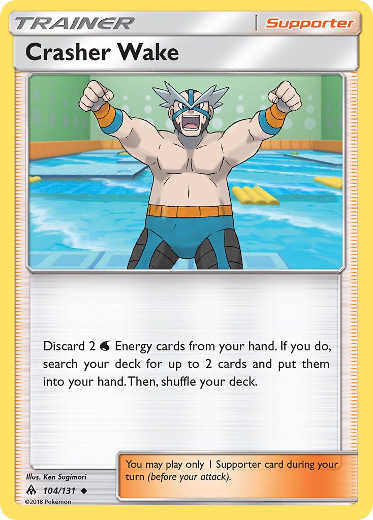 Crasher Wake 104/131 — Forbidden Light (English Pokémon TCG card)