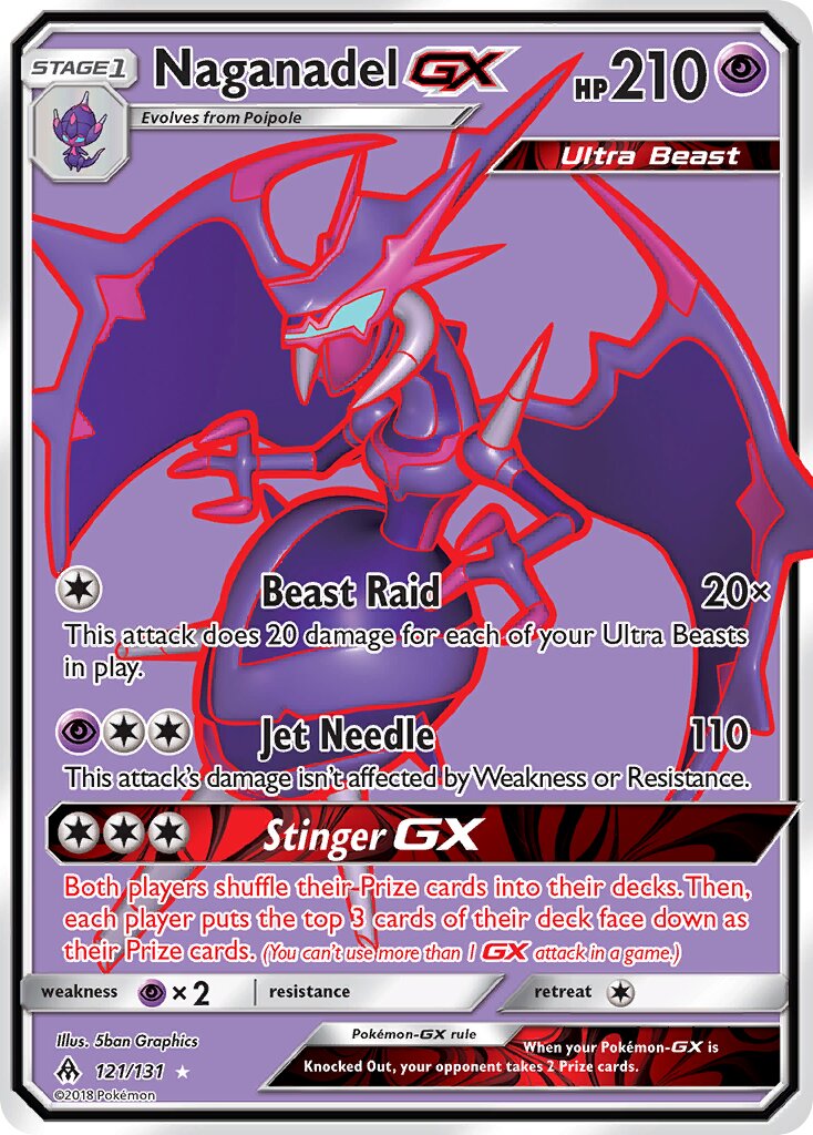 Naganadel-GX 121/131 — Forbidden Light (English Pokémon TCG card)