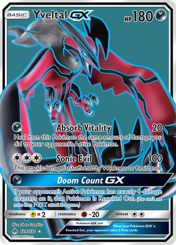 Yveltal-GX 124/131 — Forbidden Light (English Pokémon TCG card)