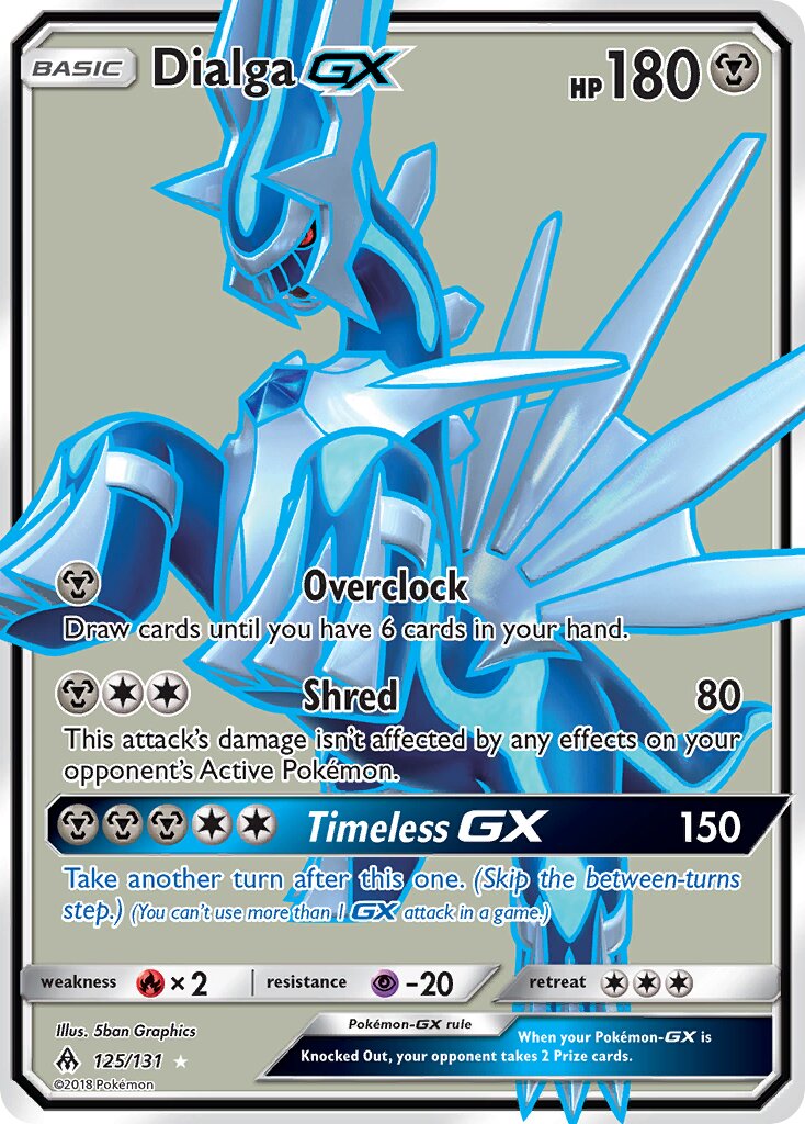 Dialga-GX 125/131 — Forbidden Light (English Pokémon TCG card)