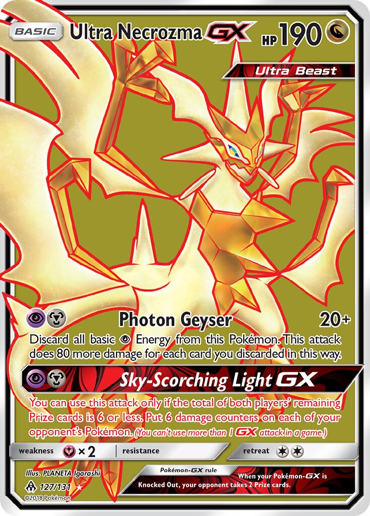 Ultra Necrozma-GX 127/131 — Forbidden Light (English Pokémon TCG card)