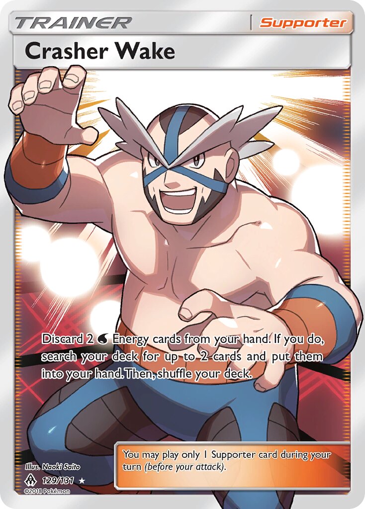 Crasher Wake 129/131 — Forbidden Light (English Pokémon TCG card)