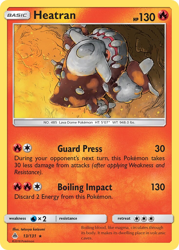 Heatran 013/131 — Forbidden Light (English Pokémon TCG card)