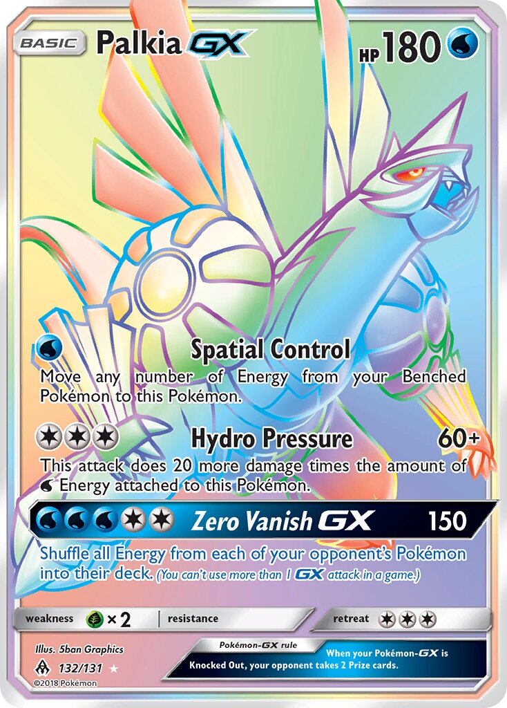 Palkia-GX 132/131 — Forbidden Light (English Pokémon TCG card)