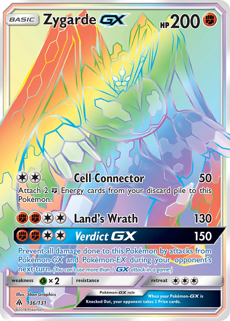 Zygarde-GX 136/131 — Forbidden Light (English Pokémon TCG card)