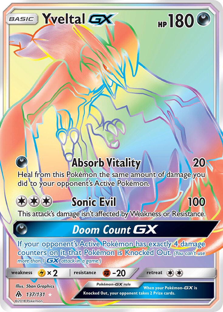 Yveltal-GX 137/131 — Forbidden Light (English Pokémon TCG card)