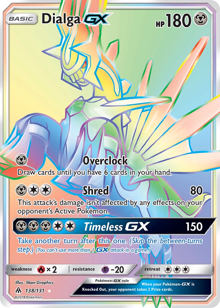 Dialga-GX 138/131 — Forbidden Light (English Pokémon TCG card)