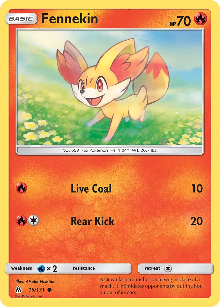 Fennekin 015/131 — Forbidden Light (English Pokémon TCG card)