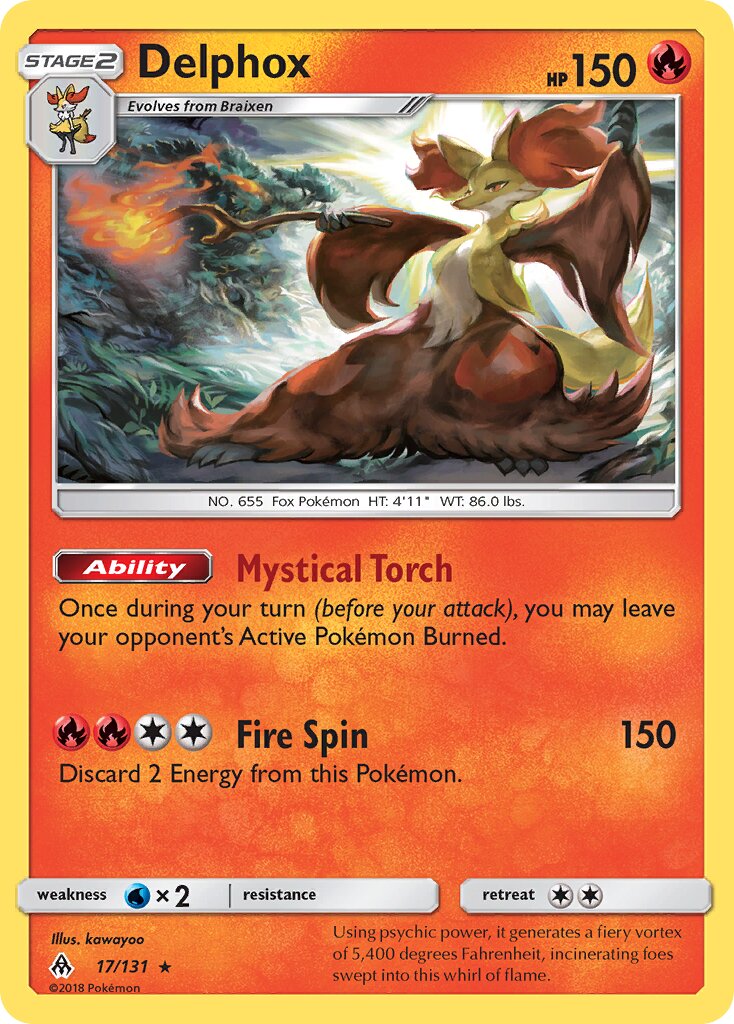 Delphox 017/131 — Forbidden Light (English Pokémon TCG card)