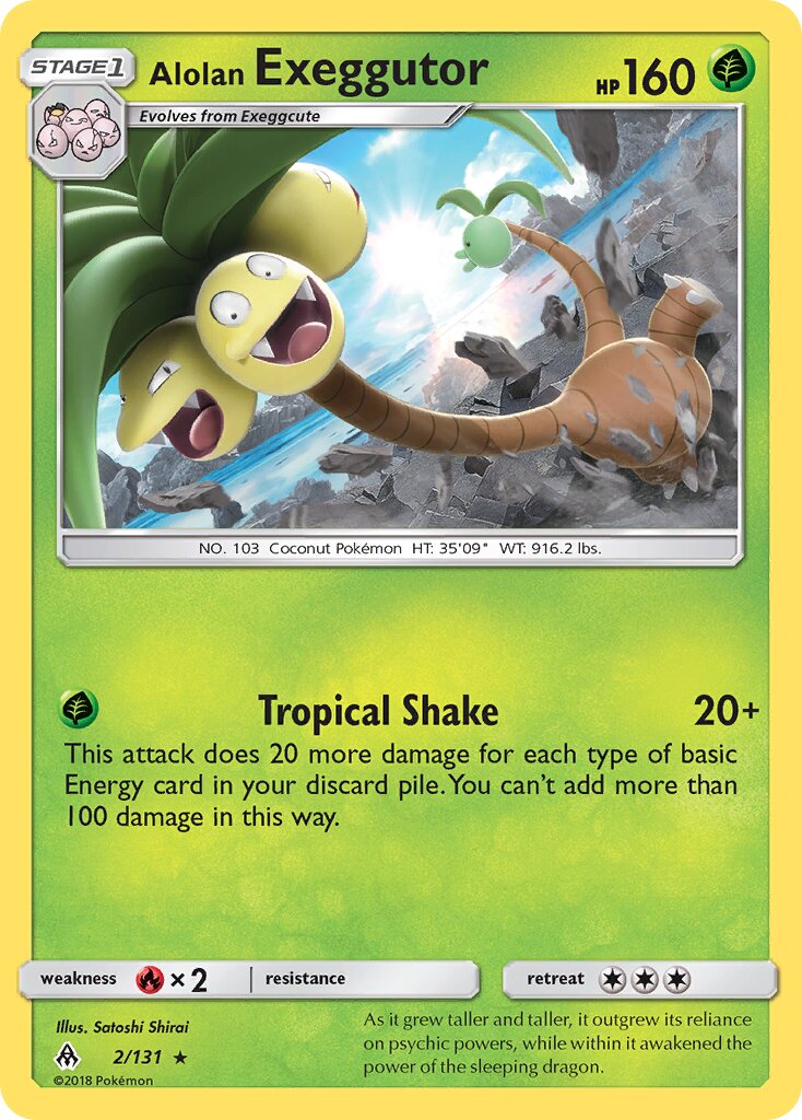 Alolan Exeggutor 002/131 — Forbidden Light (English Pokémon TCG card)