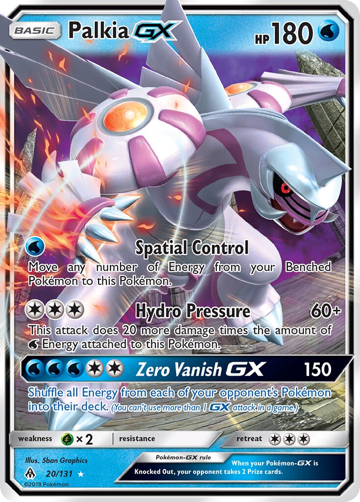 Palkia-GX 020/131 — Forbidden Light (English Pokémon TCG card)