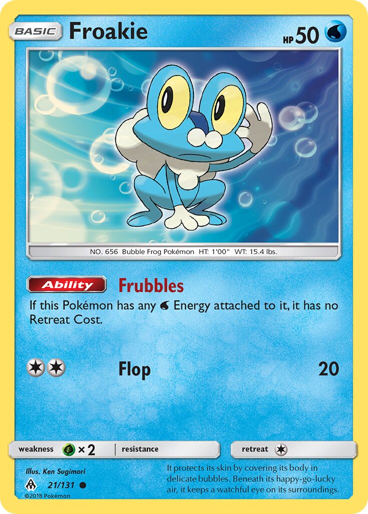 Froakie 021/131 — Forbidden Light (English Pokémon TCG card)