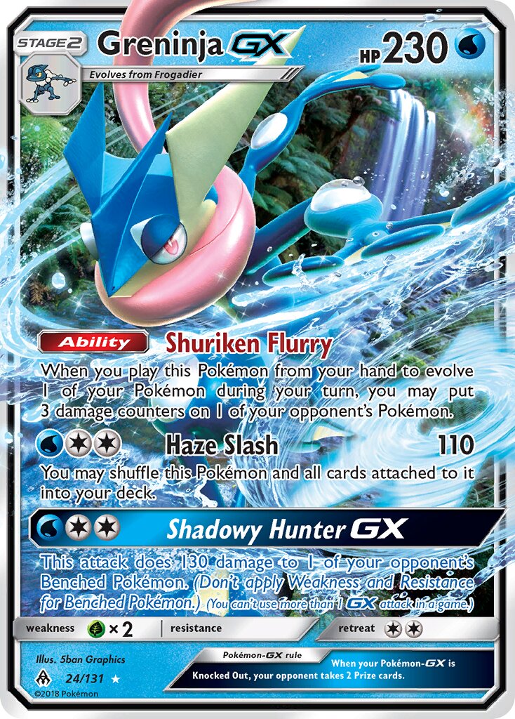 Greninja-GX 024/131 — Forbidden Light (English Pokémon TCG card)